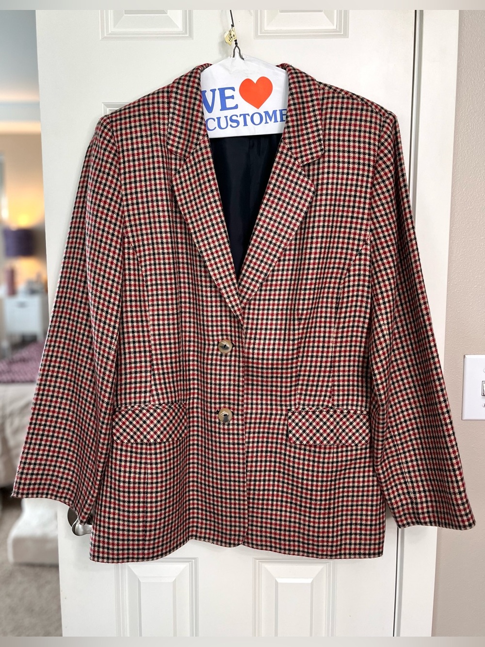 Sag Harbor Vintage Checkered Blazer Jacket